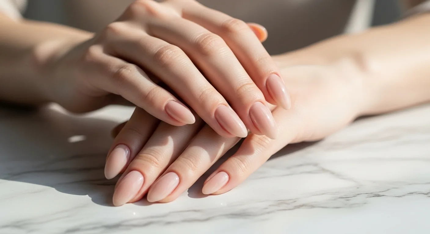 Natural nude manicure